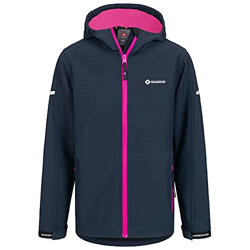 Höhenhorn Cledo Kinder Softshelljacke Kids Dunkelblau/Pink Gr. 116 von Höhenhorn