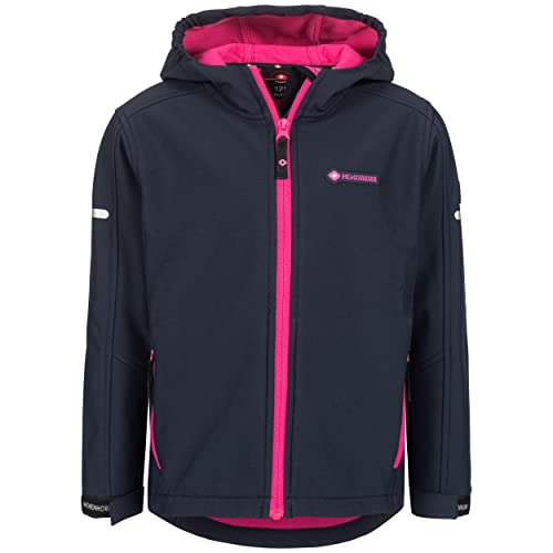 Höhenhorn Cledo Kinder Softshelljacke Kids Navy/Pink Gr. 128 von Höhenhorn