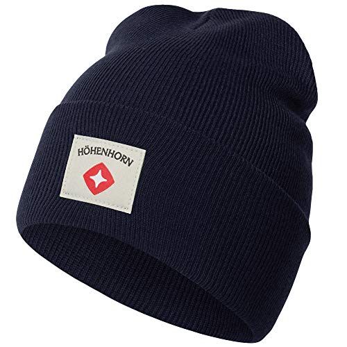 Höhenhorn Heelflip Knitted Beanie Unisex Herren Damen Dunkelblau von Höhenhorn