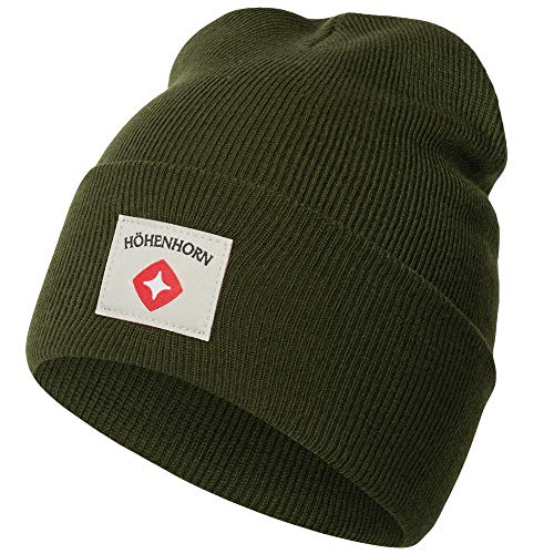 Höhenhorn Heelflip Knitted Beanie Unisex Herren Damen Dunkelgrün von Höhenhorn