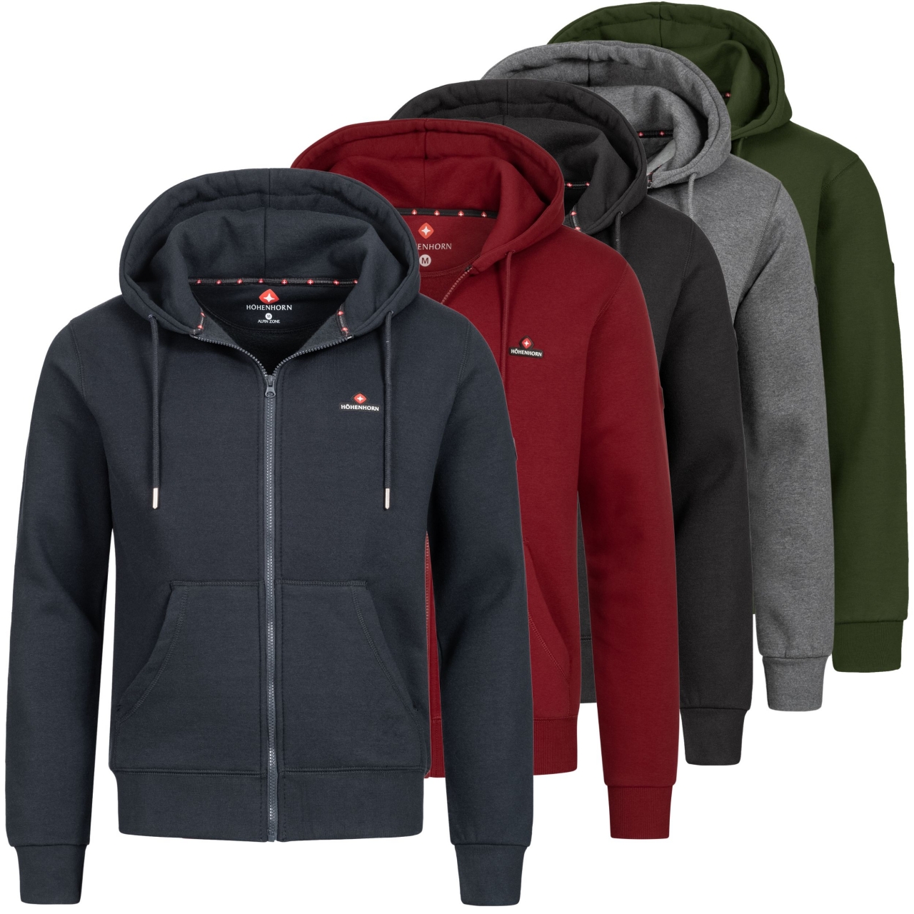 Höhenhorn Katan Herren Hoodie Pullover Sweatshirt Kapuzenpullover S Rot von Höhenhorn