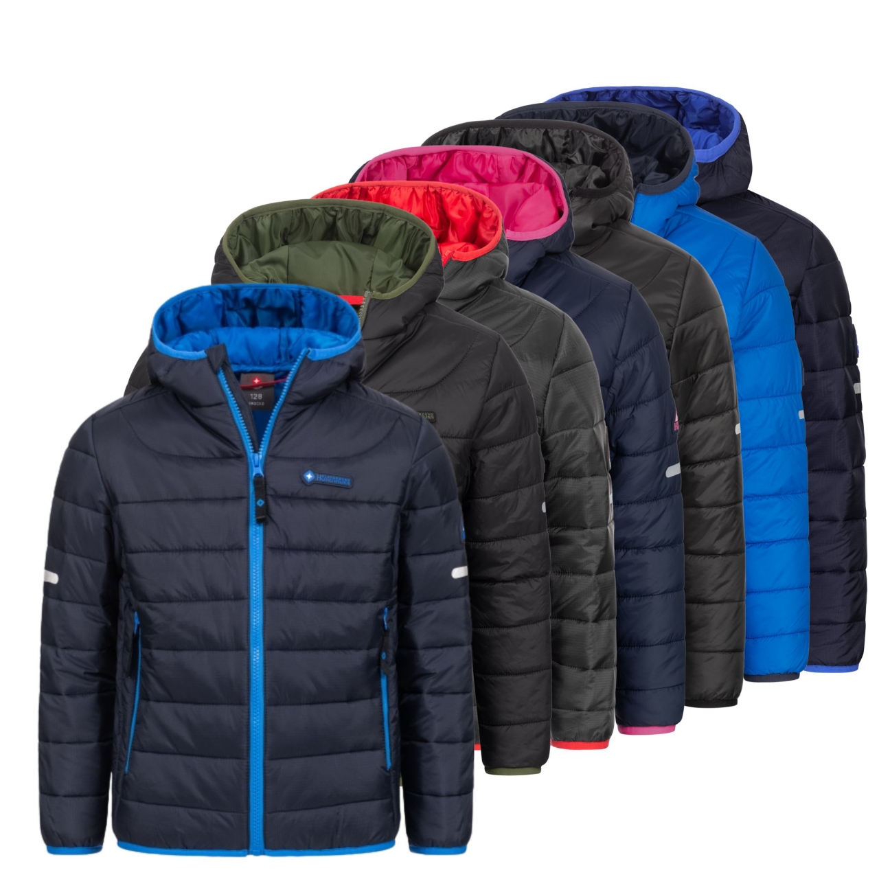 Höhenhorn Krocko Kinder Jacke Jungen Mädchen Übergangsjacke Steppjacke 104 Blau/Dunkelblau von Höhenhorn