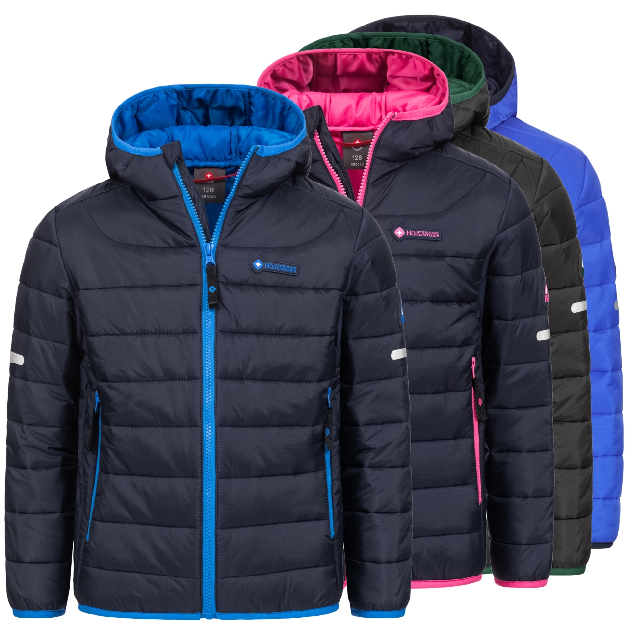 Höhenhorn Krocko Kinder Jacke Jungen Mädchen Übergangsjacke Steppjacke 104 Schwarz/GrÃ¼n von Höhenhorn