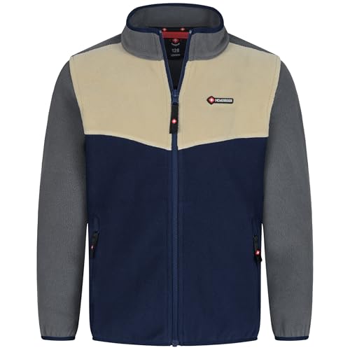 Höhenhorn Leggon Kinder Fleece Jacke Beige/Grau/Blau Gr. 140 von Höhenhorn
