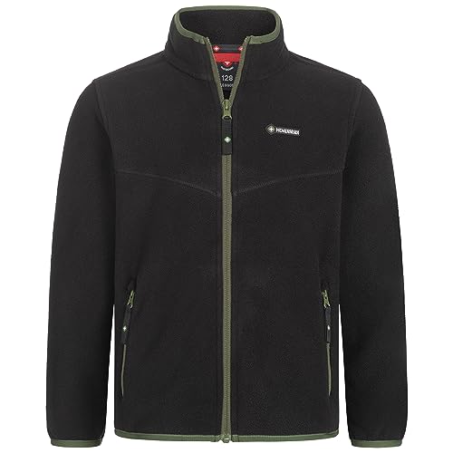 Höhenhorn Leggon Kinder Fleece Jacke Schwarz/Grün Gr. 152 von Höhenhorn