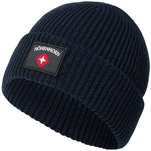 Höhenhorn 29A12+ZWL4 Ronce Knitted Beanie Unisex Herren Damen Navy (0520) von Höhenhorn