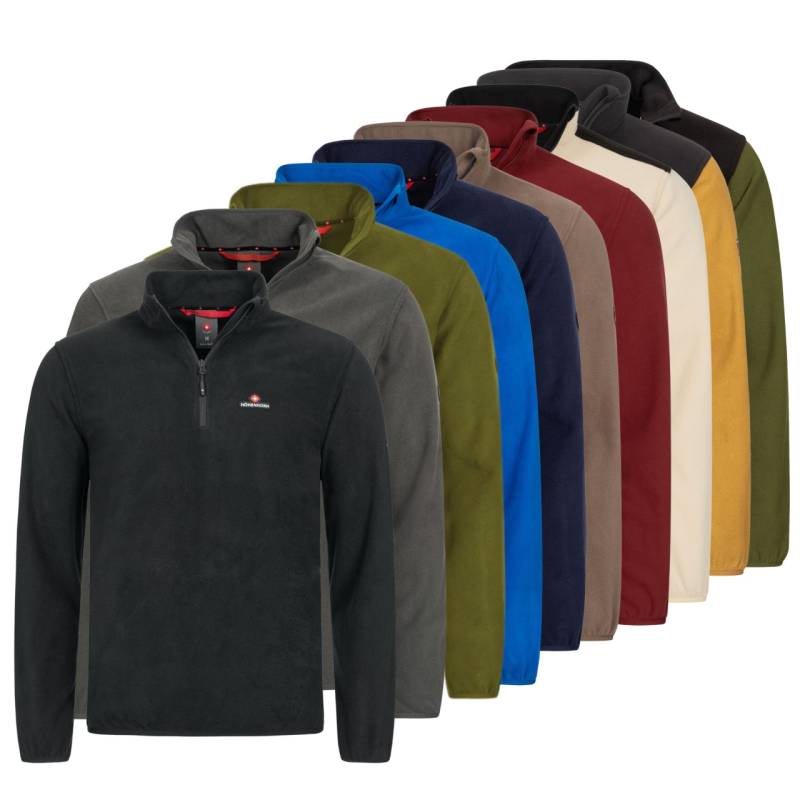 Höhenhorn Skyja Herren Fleece Pullover Sweatshirt Half Zip Fleecepullover S Senfgelb/Schwarz von Höhenhorn