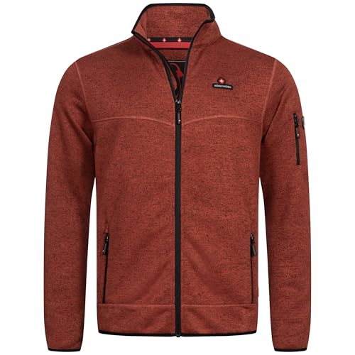 Höhenhorn Tacul Herren Jacke Fleece Strickjacke Rot Gr. L von Höhenhorn