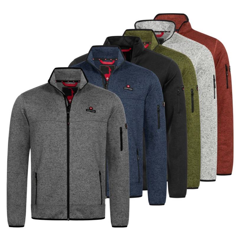 Höhenhorn Tacul Herren Jacke Fleece Strickjacke Strickfleece Outdoor Sweatshirt XXL Hellgrau von Höhenhorn