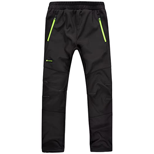 Höhenhorn Tiegun Kinder Softshellhose Schwarz/Grün Gr. 140 von Höhenhorn