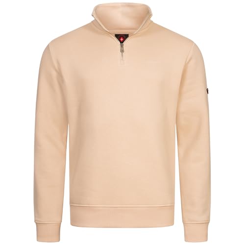 Höhenhorn Troiberg Herren Pullover 1/4 Zip Sweatshirt Beige Gr. XXL von Höhenhorn
