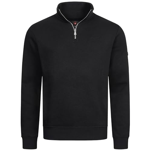 Höhenhorn Troiberg Herren Pullover 1/4 Zip Sweatshirt Schwarz Gr. M von Höhenhorn