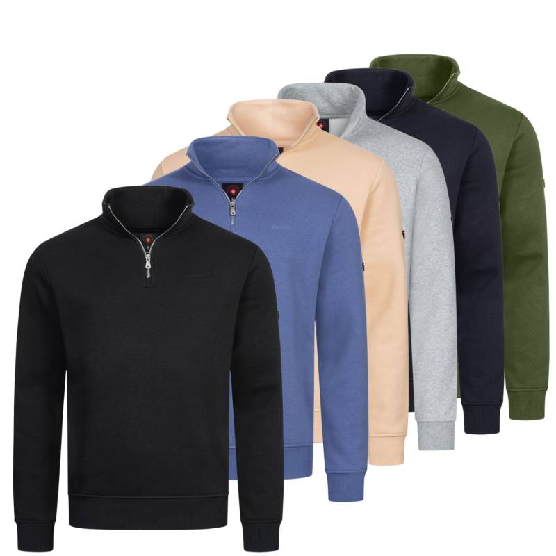 Höhenhorn Troiberg Herren Pullover 1/4 Zip Sweatshirt Troyer mit Kragen 5XL GrÃ¼n von Höhenhorn
