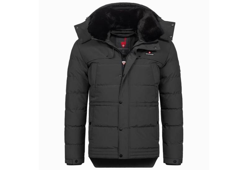 Höhenhorn Winterjacke Adamelo Herren Winter Jacke für Männer Quilted Steppjacke Gefüttert abnehmbarer Kunstfellkragen & Kapuze, weiche Microfleece Innenseite von Höhenhorn
