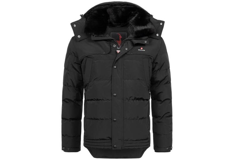 Höhenhorn Winterjacke Adamelo Herren Winter Jacke für Männer Quilted Steppjacke Gefüttert abnehmbarer Kunstfellkragen & Kapuze, weiche Microfleece Innenseite von Höhenhorn