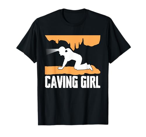 Caving Girl Spelunker T-Shirt Caving Girl Spelunker T-Shirt von Höhlenforscher Design Idee Spelunking