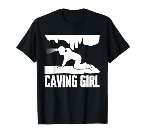 Caving Girl Spelunker T-Shirt Caving Girl Spelunker T-Shirt von Höhlenforscher Design Idee Spelunking