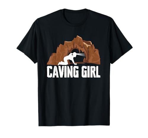Caving Girl Spelunker T-Shirt Caving Girl Spelunker T-Shirt von Höhlenforscher Design Idee Spelunking