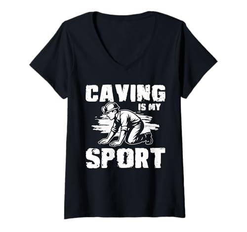 Damen Caving Is My Sport Spelunker T-Shirt mit V-Ausschnitt Damen Caving Is My Sport Spelunker T-Shirt mit V-Ausschnitt von Höhlenforscher Design Idee Spelunking