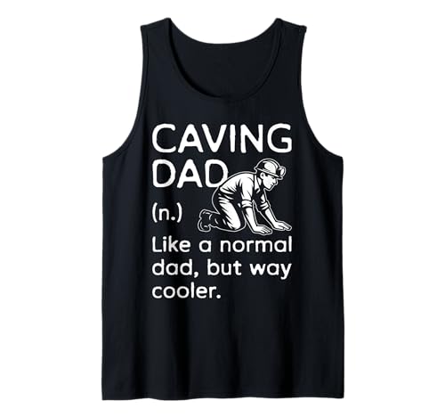 Herren Caving Dad Fathers Day Definition Spelunker Tank Top von Höhlenforscher Design Idee Spelunking