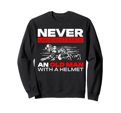 Never Underestimate An Old Man With A Helmet Caving Sweatshirt Never Underestimate An Old Man With A Helmet Caving Sweatshirt von Höhlenforscher Design Idee Spelunking