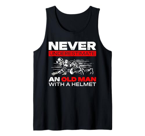 Never Underestimate An Old Man With A Helmet Caving Tank Top Never Underestimate An Old Man With A Helmet Caving Tank Top von Höhlenforscher Design Idee Spelunking