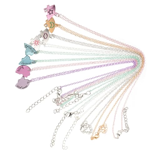 Hoement 2 Sätze Freundschaft Herz Puzzle Halsketten Teiliges Langlebiges Legierungsschmuck Herzförmiges Design für Freundinnen Schwestern und Mädchen Modisch und Einzigartig von Hoement