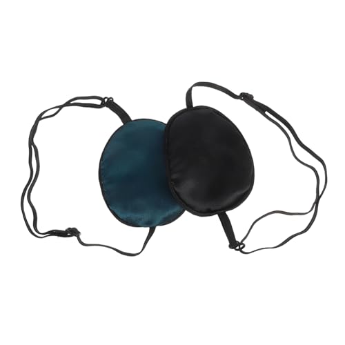 Hoement 2 Stück Augenklappen Für Erwachsene Und Weiche Augenklappe Lazy Eye Patch Augenklappenabdeckung Für Erwachsene Herren Augenklappe Piratenkostüm Zubehör Halloween von Hoement