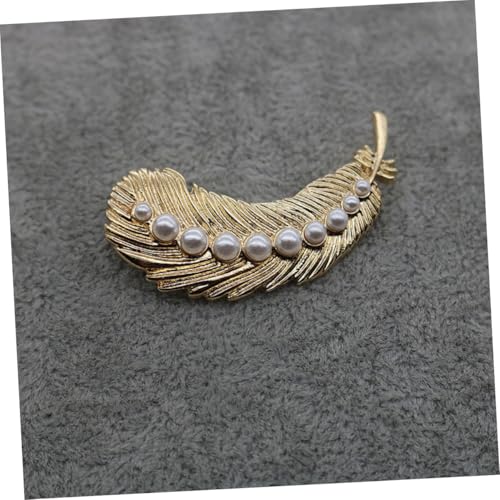 Hoement 2 Stück Goldfarbene Schmucknadeln mit Perlen Dekorative Anstecknadeln für Damenkleidung Elegante Broschen Pins für Kleider Mäntel Partys und Festliche Anlässe von Hoement