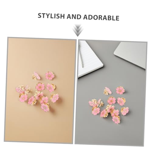 Hoement 24 Stück Nette Brosche Blumenmantelbrosche Schmuck Broschen Dekorative Stifte Rucksackstift Broschennadel Kleiderstift Stellnadel Blumenschmuck Rosa Legierung von Hoement