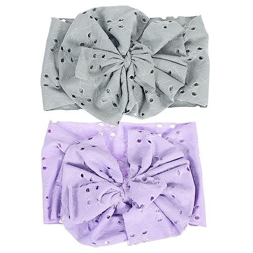 Hoement 2stücke Bows Haarbänder Für Mädchen Elastische Atmungsaktive Kopfbedeckungen Für Neugeborene Kleinkinder Und Mädchen Für Alltag Und Besondere Anlässe von Hoement