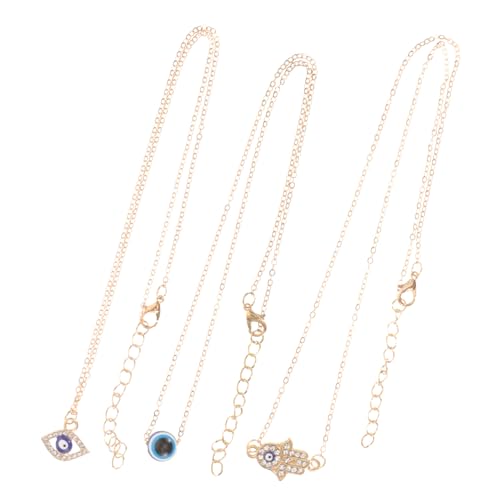 Hoement 3 Stck. Evil Eye Halskette für Frauen Teiliges Dekoratives Anhängerdesign mit Blauem Auge und Schützende Halskette für Verschiedene Anlässe und Outfits Hoement 3 Stck. Evil Eye Halskette für Frauen Teiliges Dekoratives Anhängerdesign mit Blauem Auge und Schützende Halskette für Verschiedene Anlässe und Outfits von Hoement