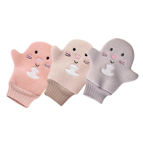 Hoement 3 Stück Cartoon Peelinghandschuhe Für Kinder Und Erwachsene Wiederverwendbare Duschhandschuhe Aus Leichtem Material Für Sanftes Peeling Und Reinigung Unisex Badehandschuhe Mit von Hoement