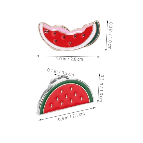 Hoement 3 Stück Wassermelonen broschen Anstecknadeln aus Legierung Niedliche Frucht form Modische Schmuck accessoires für Damen Vielseitige Anstecker für Pullover Schals Kleidung von Hoement