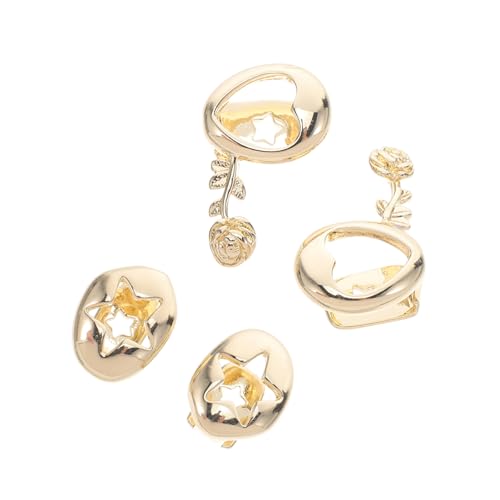 Hoement 4 Stück Hip Hop Stil Grill Rapper Zähne Kostümzubehör Gefälschte Zähne Schmuck Zubehör Kostüme Zahnkappen Zahnkappen Für Hip Hop Einzelne Zahnkappe Golden von Hoement