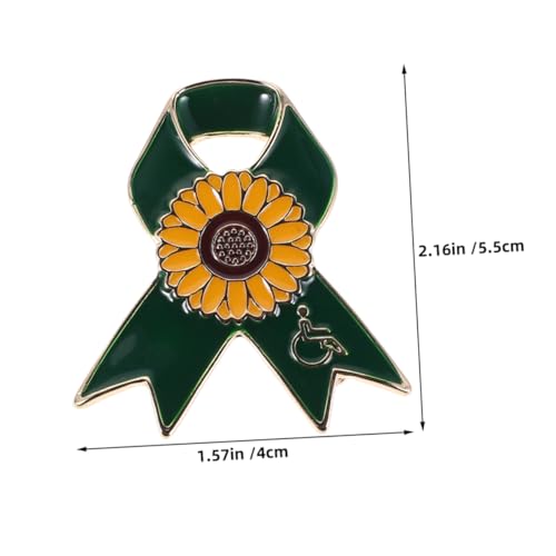 Hoement 4 Stück Sonnenblumen Symbolbrosche für Frauen Disability Awareness Anstecknadel aus Legierung Charity Abzeichen für Freiwillige Pullover und Schal Brosche zur Unterstützung und von Hoement