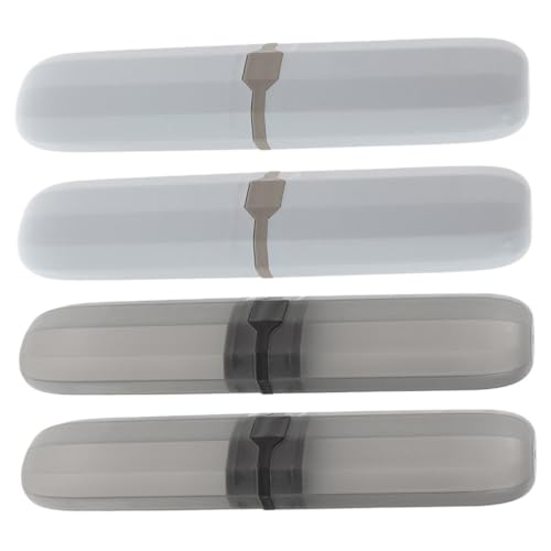 Hoement 4stücke Reise-zahnbürsten-aufbewahrungsetui Aus Kunststoff Kleiner Zahnbürsten-Organizer Etui Für Zahnpasta Und Bürste Schlankes Design Für Koffer Und Reisen von Hoement