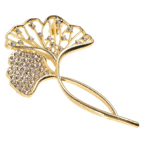 Hoement Ginkgo Anstecknadel mit Strass Modische Broschennadel aus Langlebiger Legierung Vielseitiger Schmuck für Damen für Anzüge Hüte und Festliche Kleidung Hoement Ginkgo Anstecknadel mit Strass Modische Broschennadel aus Langlebiger Legierung Vielseitiger Schmuck für Damen für Anzüge Hüte und Festliche Kleidung von Hoement