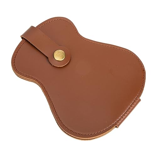 Hoement Guitar Pick Pu- Tragbare Aufbewahrungstasche Für Gitarre Und Ukulele Langlebig Und Leicht Braune Faltbare Plectrum Organizer Für Musiker von Hoement