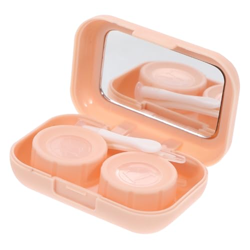 Hoement Kontaktlinsenbehälter Süßer Kontaktlinsenbehälter Kleiner Kontaktlinsenhalter Linsen-Organizer Make-up-linsenbox Mit Spiegel Tragbar Und Praktisch Für Reisen Und Outdoor-aktivitäte von Hoement