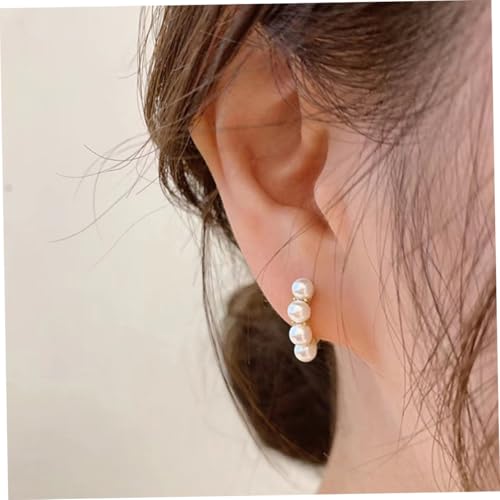 Hoement Perlenohrringe Damen Alloy Ohrstecker mit Feinem Glanz Modisch und Leicht Eleganter Ohrschmuck Komfortabel und Langlebig Geschenk für Frauen und Besondere Anlässe von Hoement