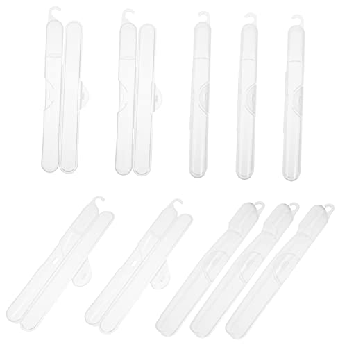 Hoement Reisezahnbürstenbox 10 Stücke Tragbarer Zahnbürsten Organizer mit Schnallendesign für Outdoor Camping und Geschäftsreisen Leicht und Kompakt Schützt Zahnbürsten von Hoement