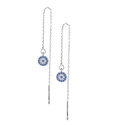 Hoement Runde Blaue Teufelsaugen Ohrringe Kupfer mit Strass Ohrhänger für Partys und Besondere Anlässe Vielseitig Kombinierbar Einzigartiges und Trendiges Design für Jede Garderobe von Hoement