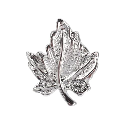 Hoement Silberne Ahornblatt Brosche Metall Anstecknadel Blattform Schmuck für Kleidung Cardigan Clip Vielseitig Tragbar für Geburtstag Erntedankfest von Hoement