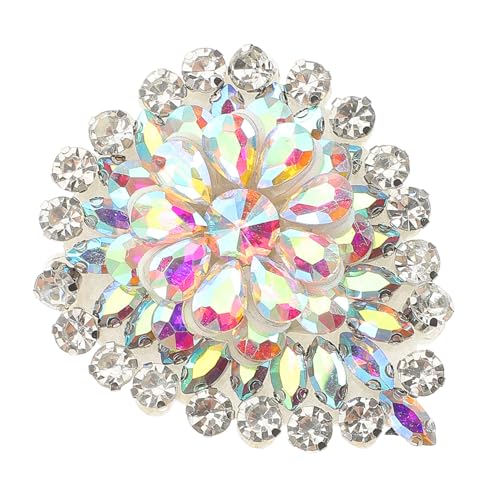 Hoement Strassbrosche Damen Teardrop Blütenform Langlebig Modisch DIY Schmuck Accessoire für Kleidung Hochzeit Party von Hoement