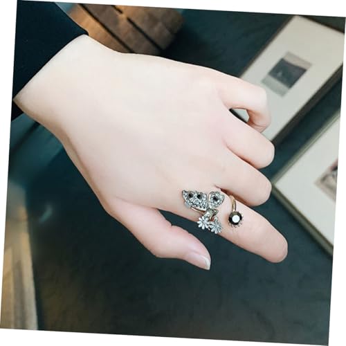 Hoement Verstellbarer Offener Schmetterling Damenring Mode Schmuck Feine Verarbeitung Hautfreundlich Passend Für Verschiedene Outfits von Hoement