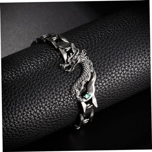 Hoement Verstellbares Herren Armband mit Einzigartigem Drachenmuster Modisches Schmuckstück für Neujahr Trendiges Punk Design Komfortabel und Passend für Verschiedene Handgelenksgrößen von Hoement