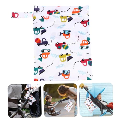 Hoement Wasserdichte Windel Tasche mit Feucht Trockenfach Kompakt und Leicht Vielseitig für Schwimmsachen und Wechselkleidung Praktische Aufhängung für Kinderwagen Langlebiges Material von Hoement