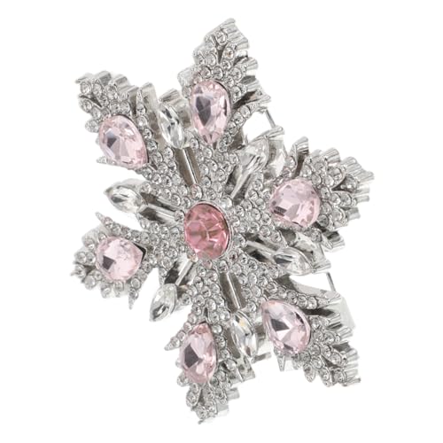 Hoement Weihnachtsbrosche Schneeflocke mit Strasssteinen Modischer Ansteckpin für Damen und Herren Fein Gearbeiteter Broschen-schmuck für Pullover Anzüge Schals und Festliche Winteroutfits von Hoement