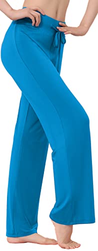 HOEREV Frauen Soft Modal Slimming Hose Yoga Hosen Pyjama-Hose, Blau, S von Hoerev